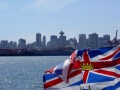 Skyline with ship's flag